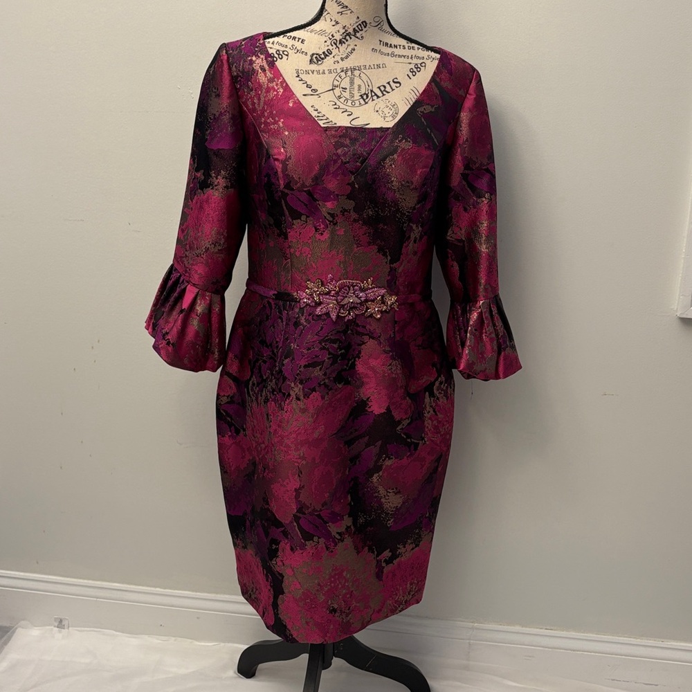 Elegant Long Sleeve Floral Dress